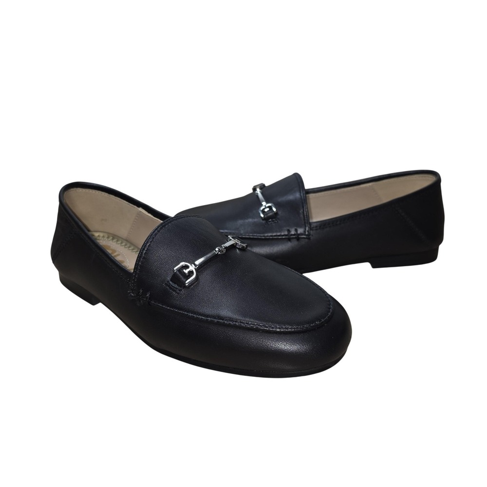 Sam Edelman Loafer Shoes Kids 3 Black Leather Bit Horsebit Slip On SAM011-1